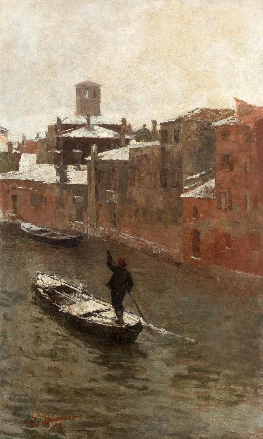 Canale a Chioggia d'inverno